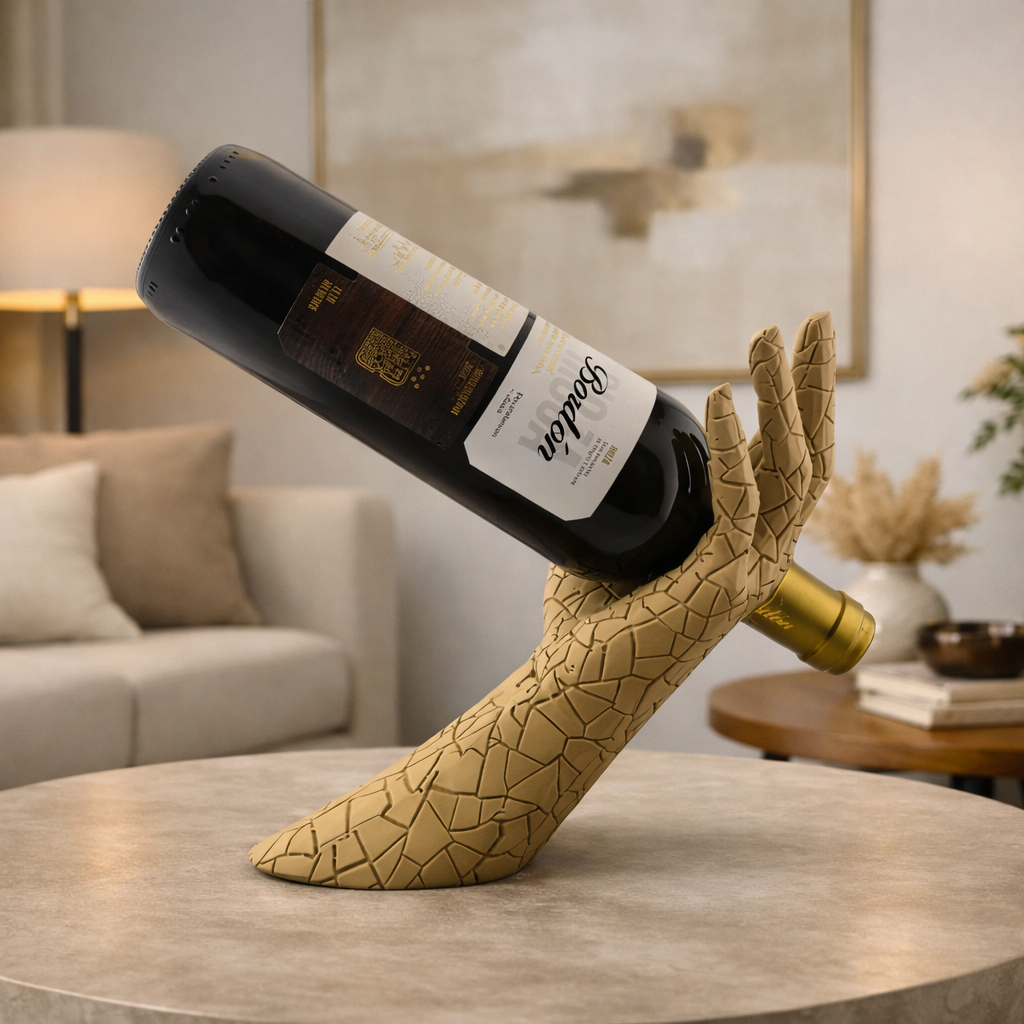Cracked Hand Wine Holder