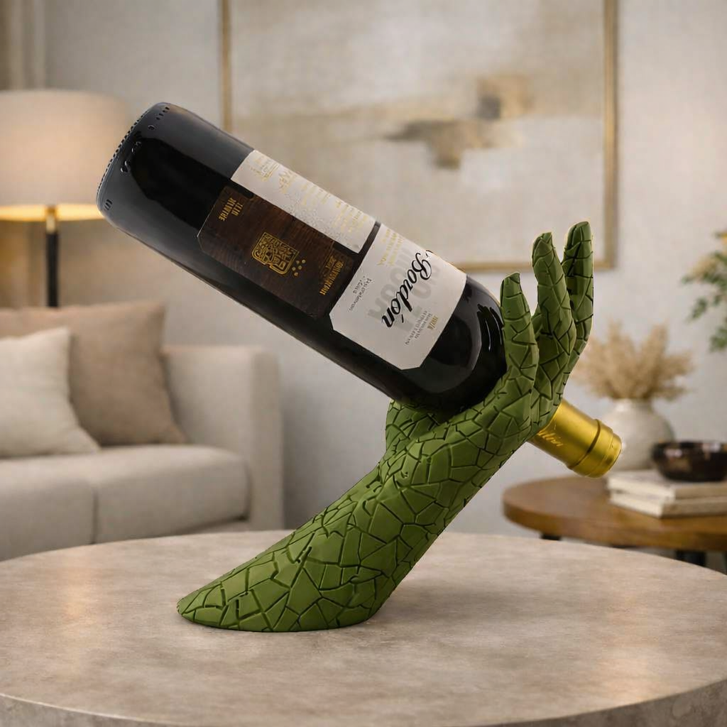 Cracked Hand Wine Holder