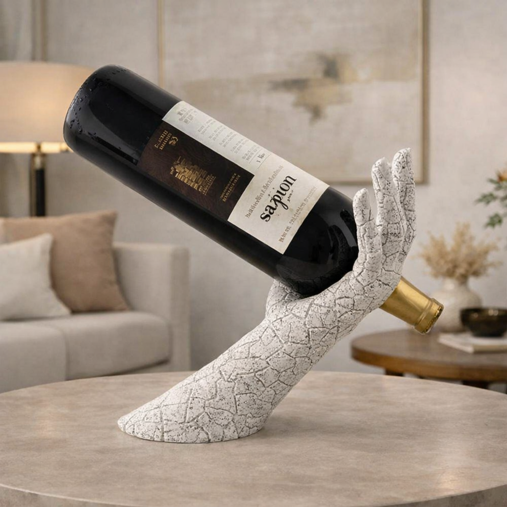 Cracked Hand Wine Holder