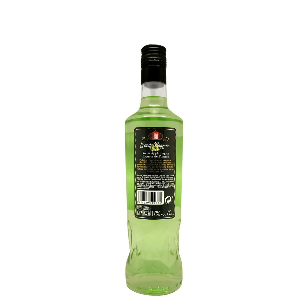 LIAL Licor de Manzana Verde/Green Apple 17% 70cl