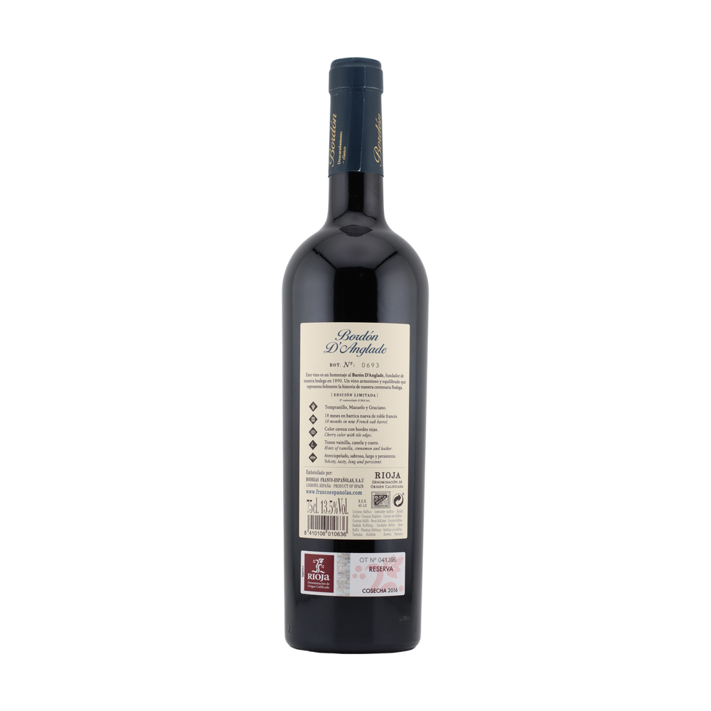 Bordón d'Anglade Reserva 2016 